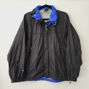 Marmot nylon windbreaker‎ rain jacket womens size S black blue full zip